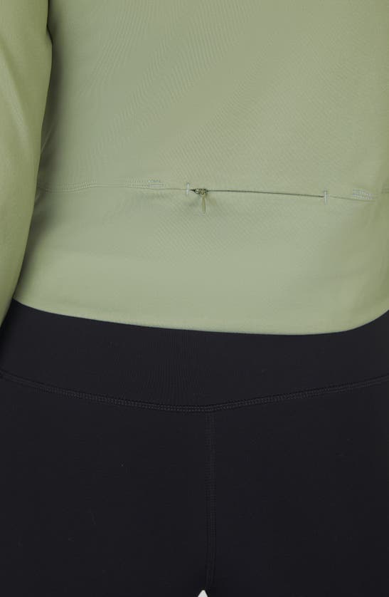 Shop Yogalicious Lux Crosstrain Half Zip Jacket In Lily Pad