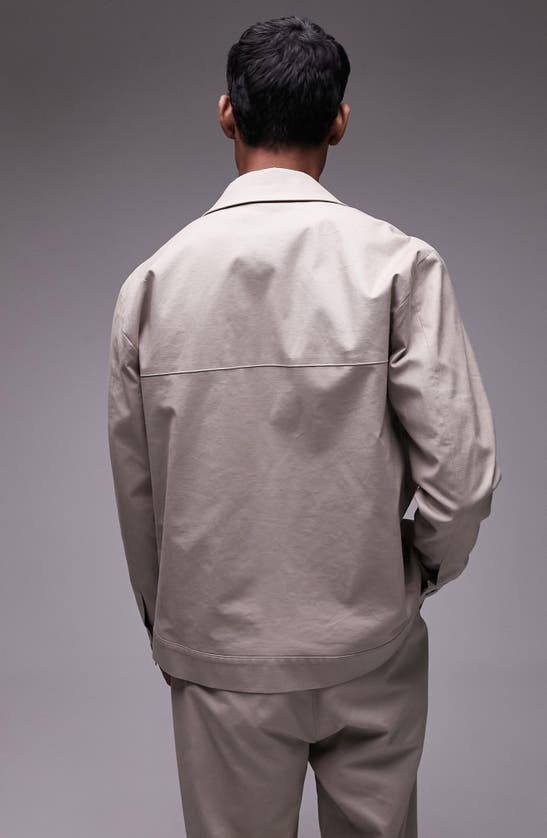 Shop Topman Linen Blend Jacket In Stone