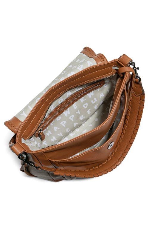 Aimee Kestenberg All For Love Convertible Leather Shoulder Bag In Chestnut W Gunmetal