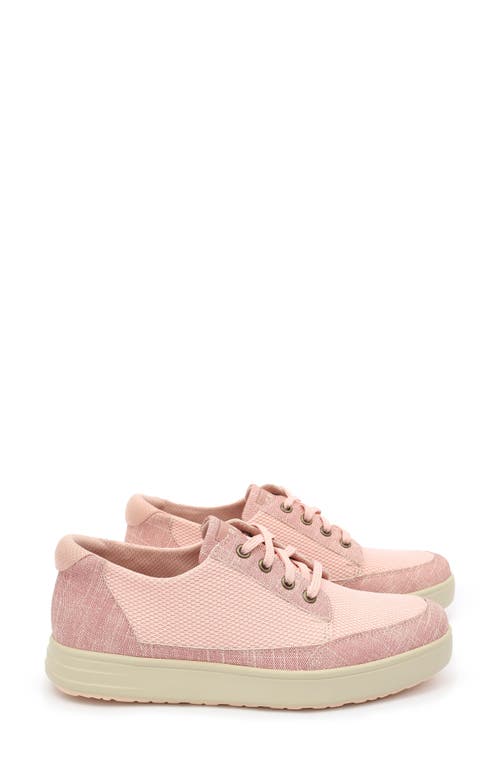 Copacetiq Lace-Up Sneaker in Dusty Rose Fabric