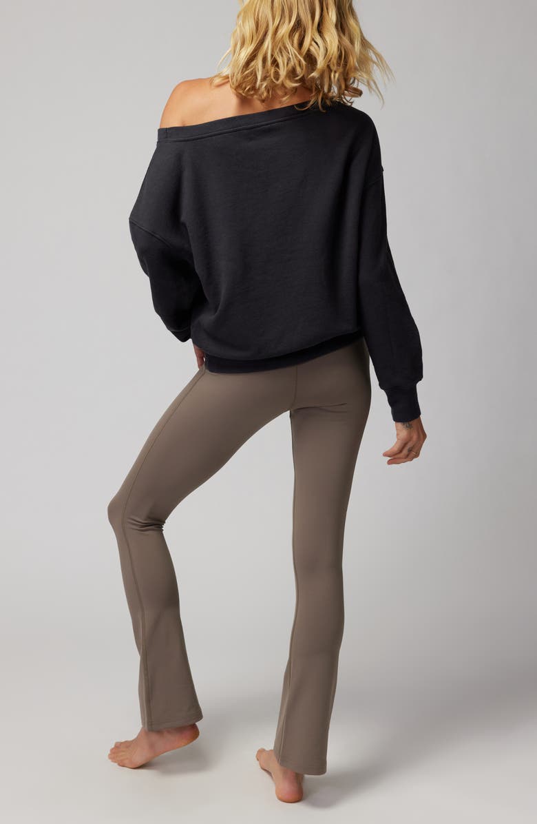 Spiritual Gangster La Vida Off the Shoulder Sweatshirt, Alternate, color, 