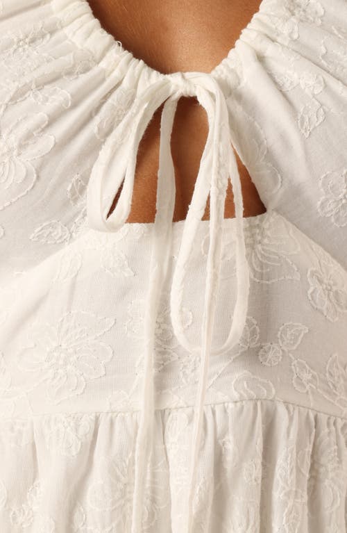 Petal And Pup Petal & Pup Rilie Floral Embroidered Halter Minidress In White