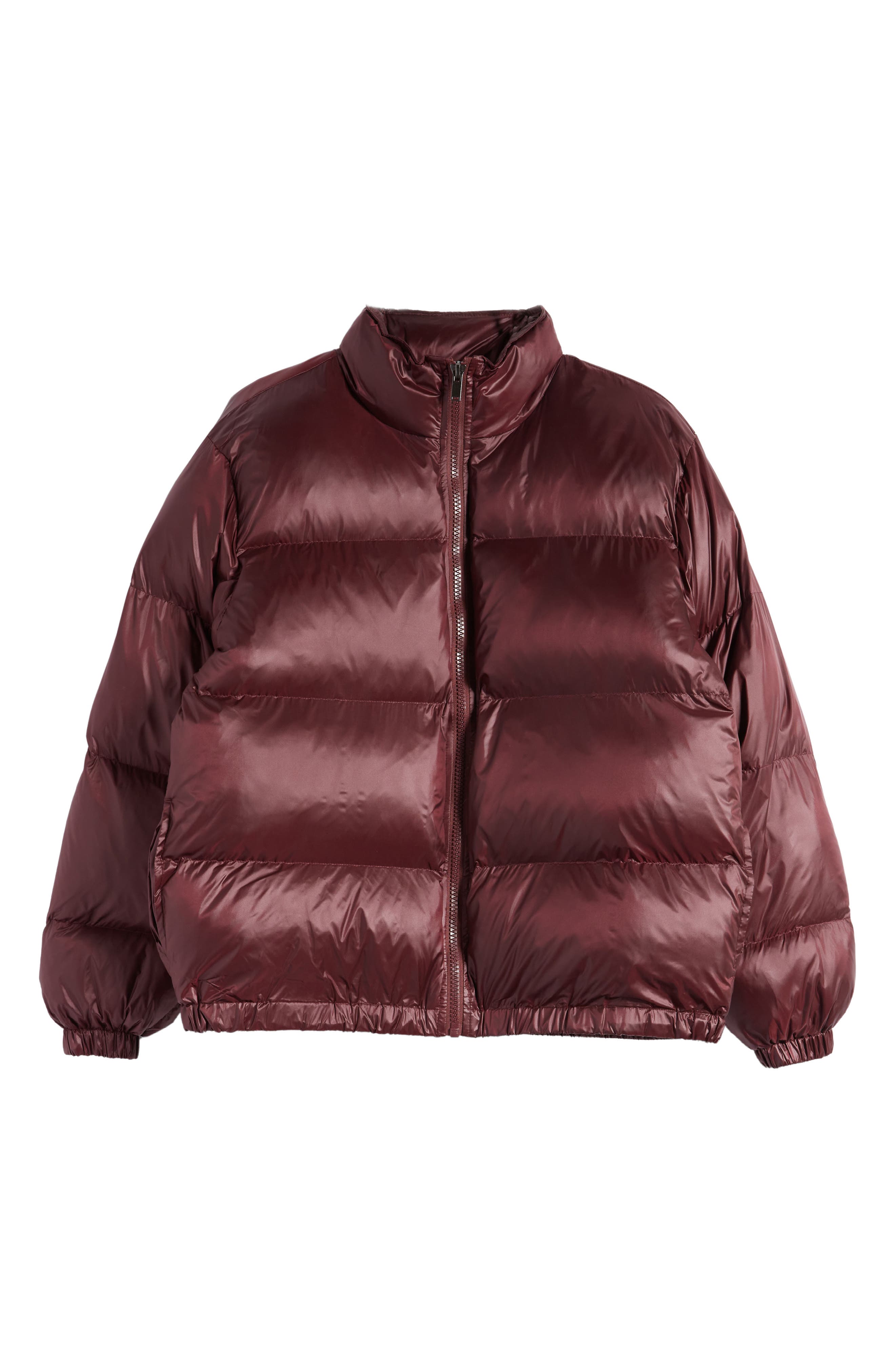 Burgundy bubble clearance jacket