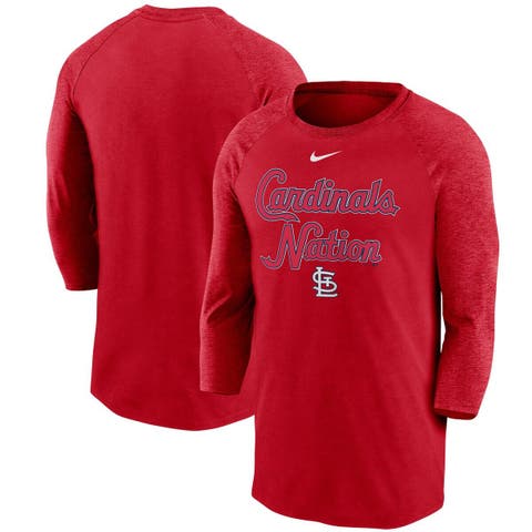 adidas Men's Louisville Cardinals Cardinal Red Fresh Wordmark Long Sleeve T- Shirt
