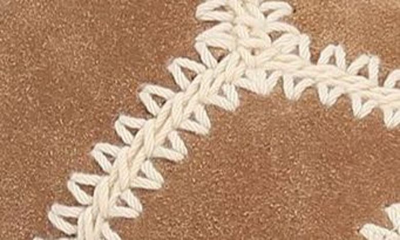 Shop Frye Ava Crochet Trim Slide Sandal In Almond