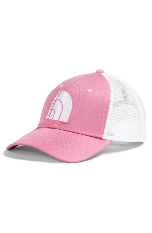 The North Face Mudder Trucker Recycled Hat In Orchid Pink/jumbo Hd Logo