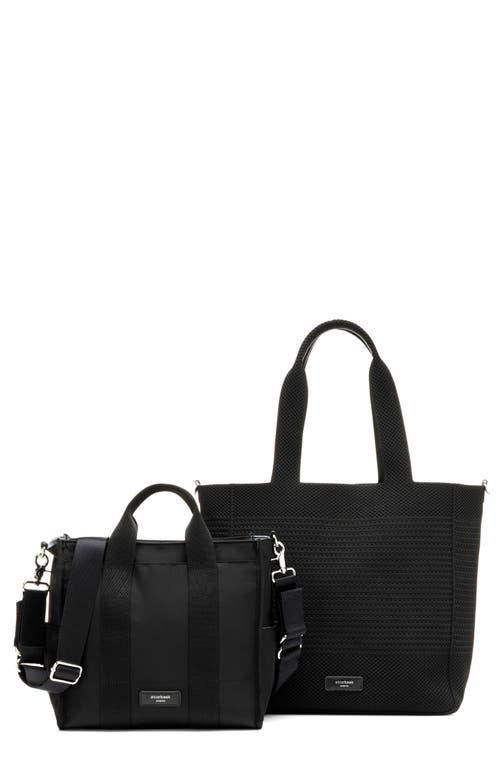 Storksak Thea Tote & Compact Changing Bag Set in Black 