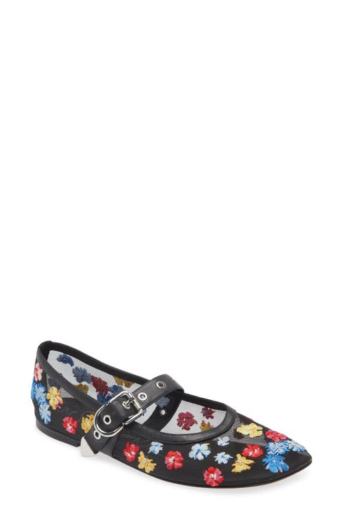 3.1 Phillip Lim Flowerworks Mesh Mary Jane Flat Multi at Nordstrom,