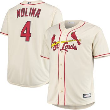 PROFILE Men's Yadier Molina Cream St. Louis Cardinals Big & Tall Replica  Player Jersey
