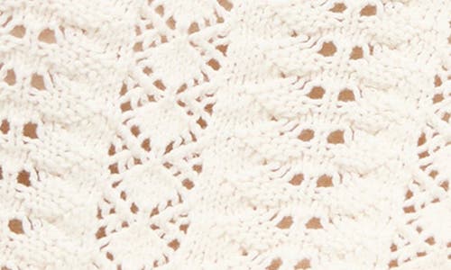 Mango Mixed Open Stitch Sweater In Off White
