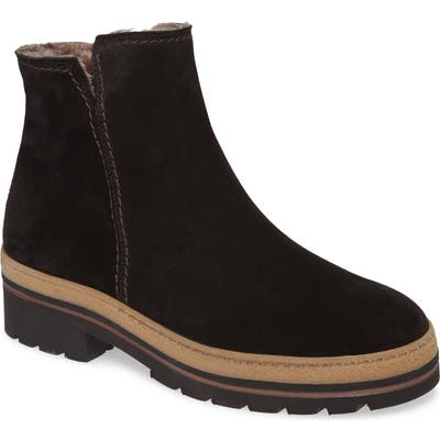 Paul Green Chance Genuine Shearling Bootie, US / 6.5UK - Black