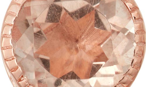 Fuzion Creations Bezel Set Stud Earrings In Rose Gold