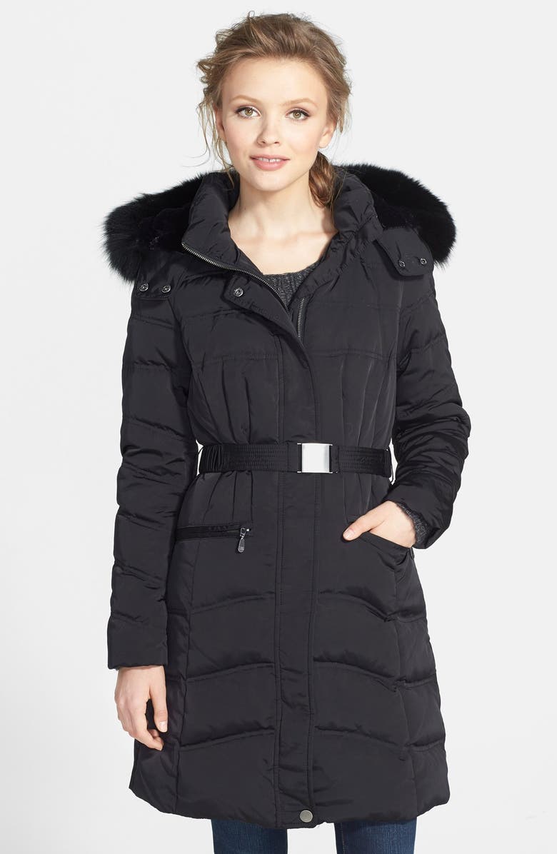 1 Madison Down & Feather Fill Coat with Genuine Fox Fur Trim | Nordstrom