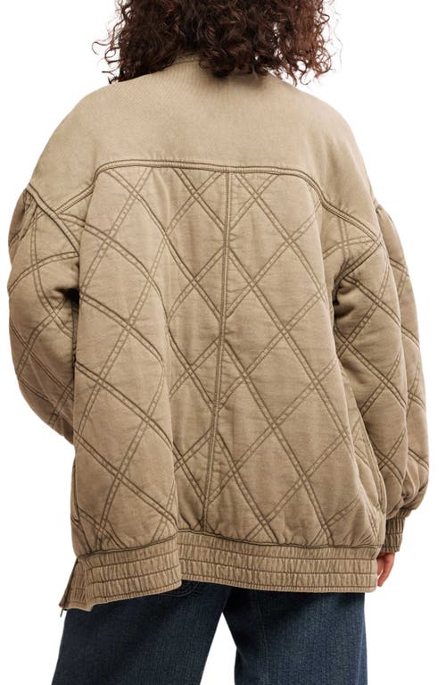 Free People Juno Quilted Cotton Jacket In Laurel Oak