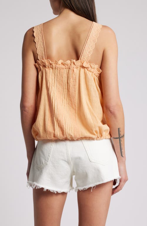 FREE PEOPLE FREE PEOPLE BECAUSE OF YOU COTTON & LINEN DRAWSTRING WAIST CAMISOLE 