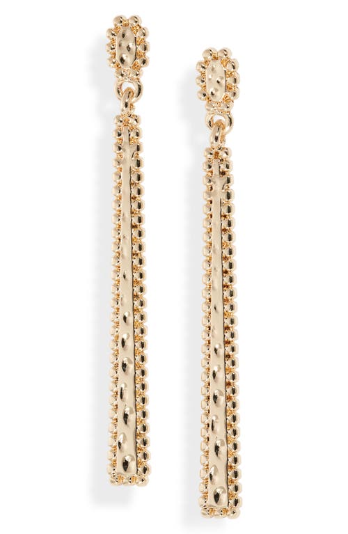Stella + Ruby Penelope Linear Drop Earrings in Gold