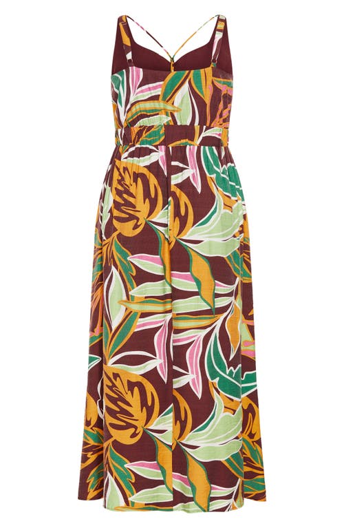 Shop City Chic Iman Floral Maxi Dress In Opulent Foligae