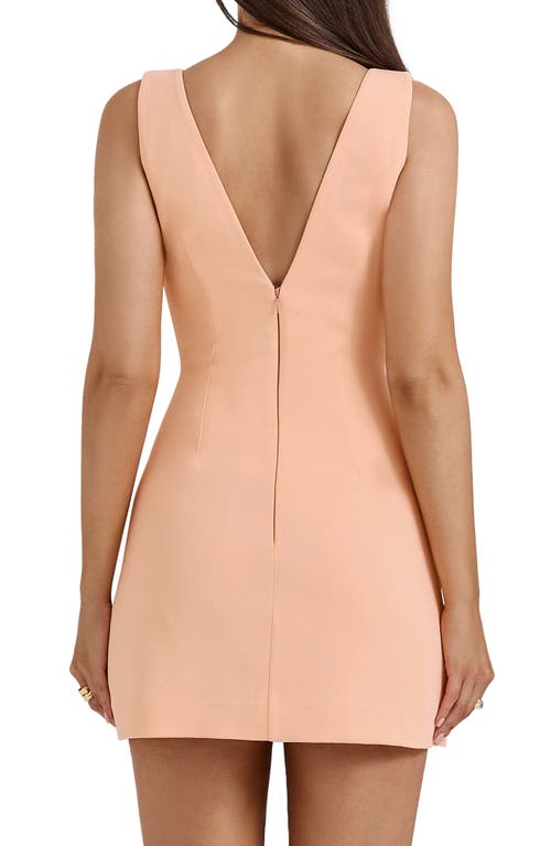 House Of Cb Olympia Sleeveless Cocktail Minidress In Peach Nectar