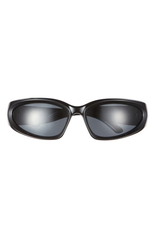 Wisdom Frame 5 Rectangular Sunglasses In Black/black