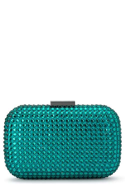 Caydence Hot Fix Crystal Clutch in Emerald
