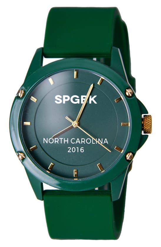 Spgbk Watches Unisex Trojan Green Silicone Strap Watch 44mm In Emerlad Green