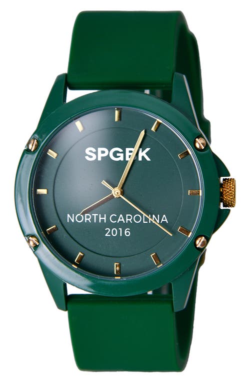 SPGBK Watches Trojan Silicone Strap Watch, 42mm in Emerlad Green 