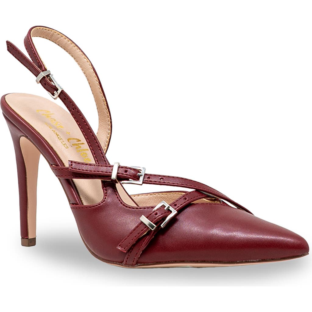 CHASE & CHLOE CHASE AND CHLOE BUCKLE BANDS SLINGBACK PUMP