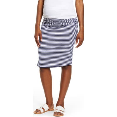 Angel Maternity Reversible Maternity Pencil Skirt, Blue