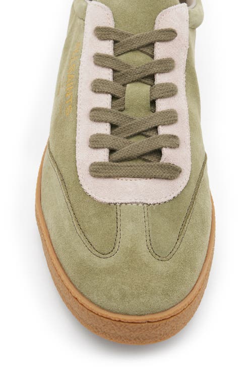 Shop Allsaints Thelma Sneaker In Khaki/rose Pink