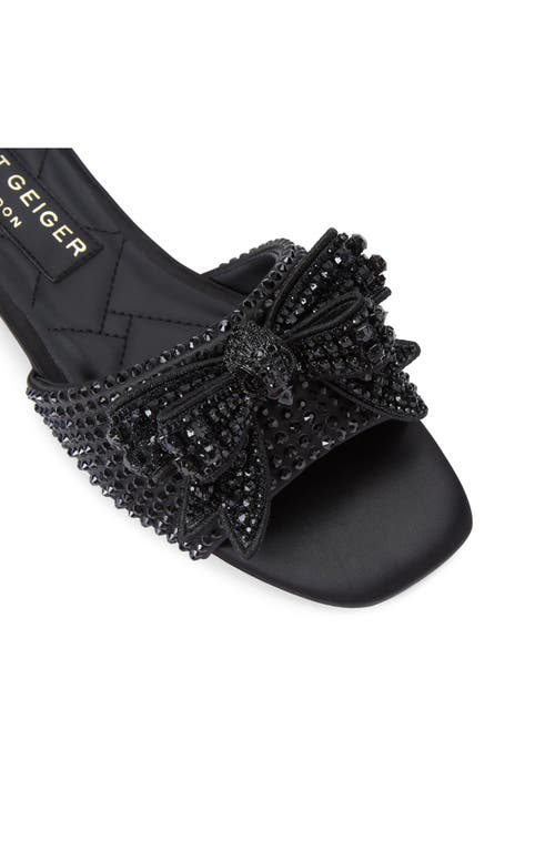 Kurt Geiger London Kensington Embellished Slide Sandal In Black