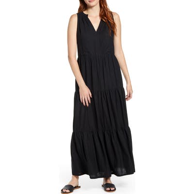 Tommy Bahama Lena Tiered Linen Blend Maxi Sundress