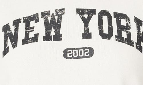 C&c California C & C California Millie Graphic Terry Sweatshirt In Whisper White- New York