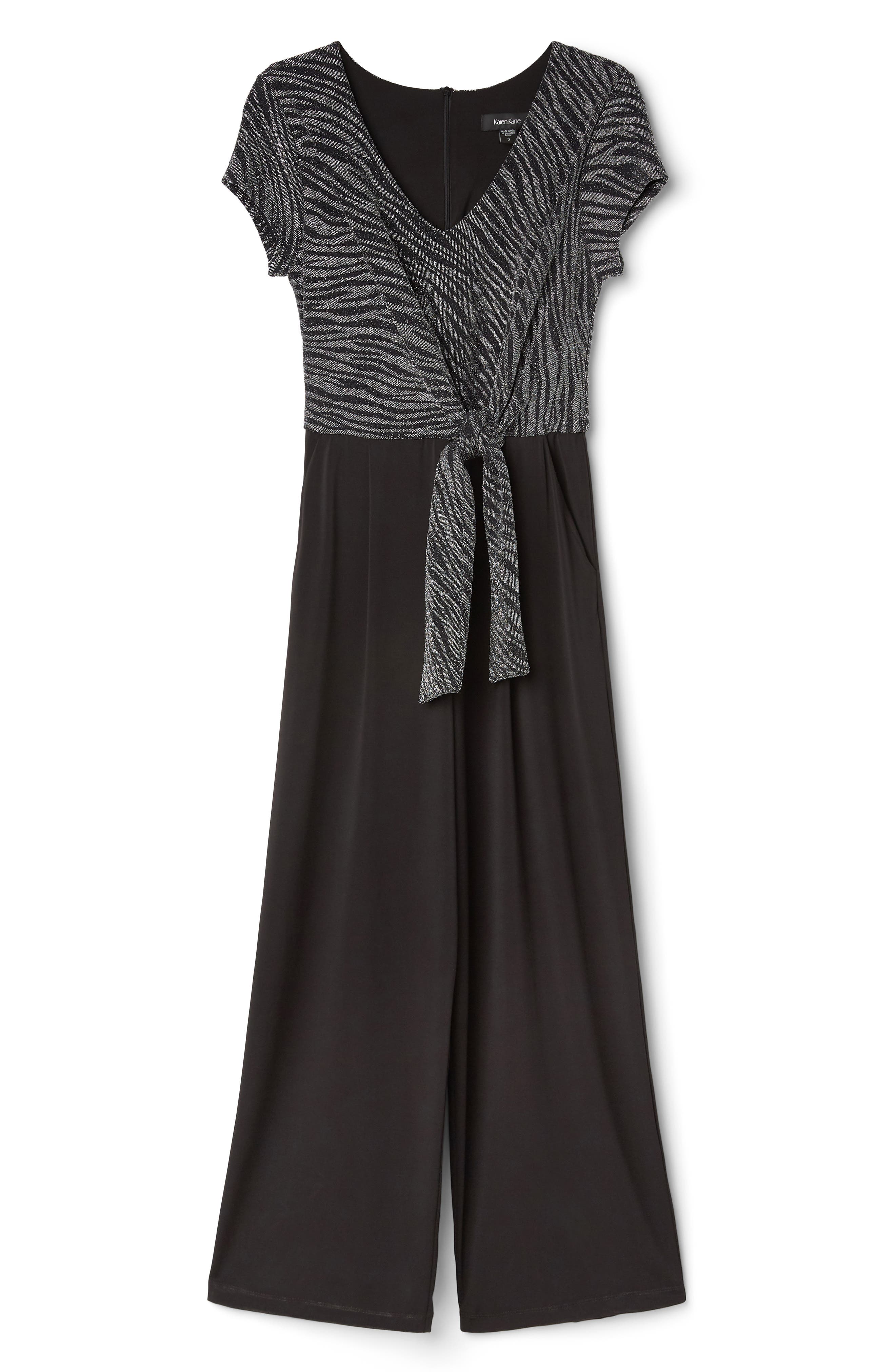 karen kane tie front jumpsuit
