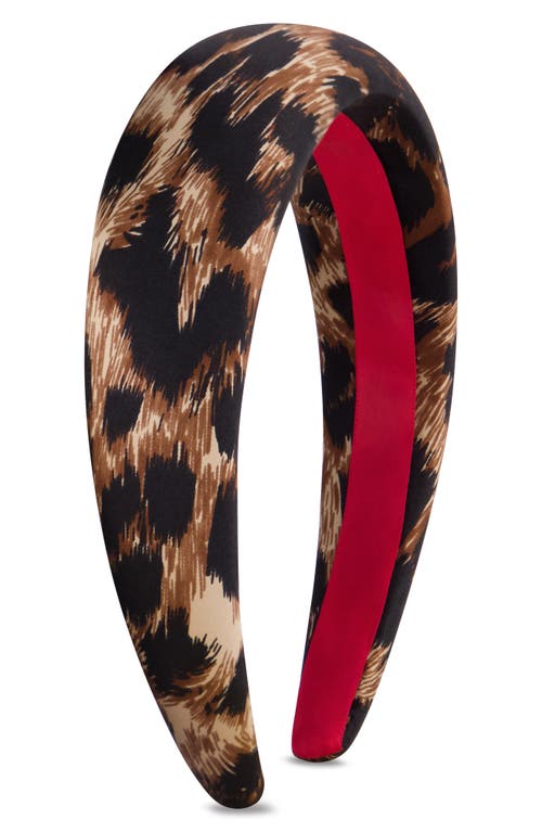 Bien Abyé Leopard Spot Silk Headband in Multi
