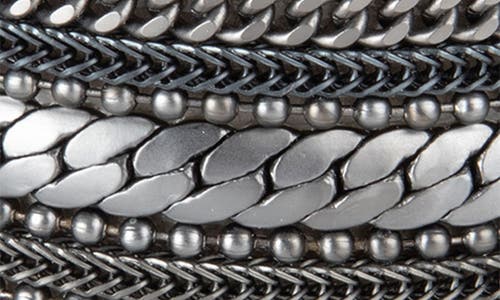 Shop Saachi Mixed Chain Bracelet In Gunmetal
