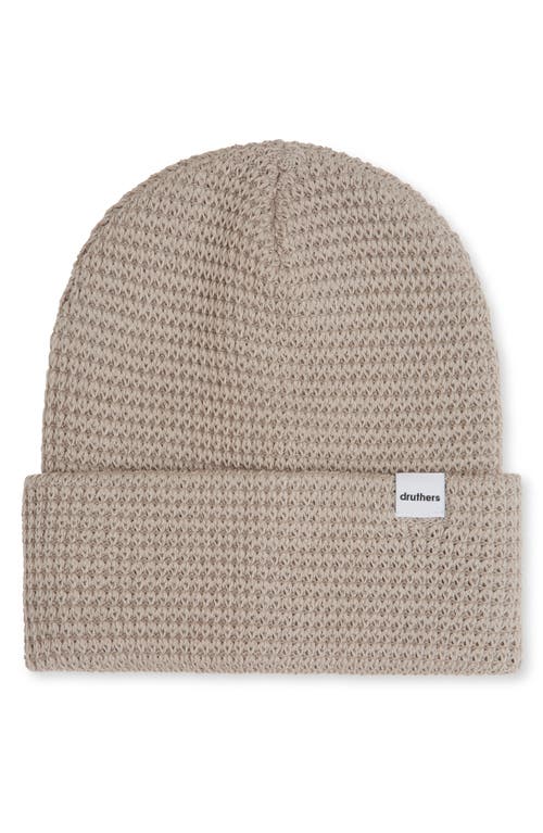 Druthers Nyc Organic Cotton Waffle Knit Beanie In Grey