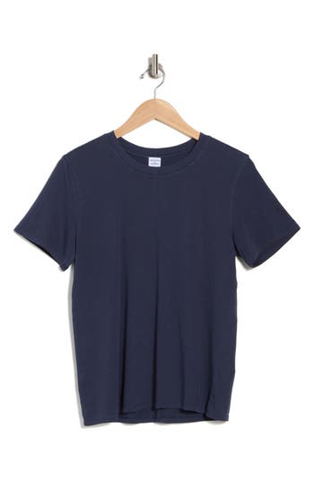 Melrose And Market Washed Cotton Crewneck T-shirt In Blue