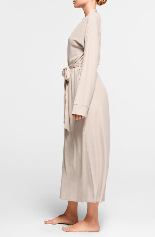 Shop Skims Soft Lounge Longline Robe In Stone