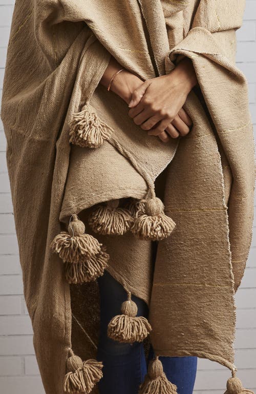 Verve Culture Moroccan Cotton Blanket In Camel