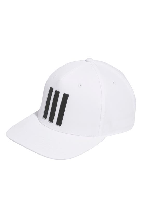 Adidas Golf Tour 3-stripes Golf Hat In White