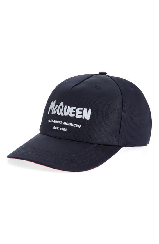 ALEXANDER MCQUEEN GRAFFITI LOGO BASEBALL CAP