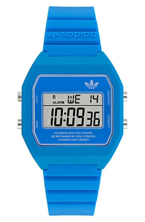 adidas Digital Two Resin Strap Watch, 36mm in Blue 