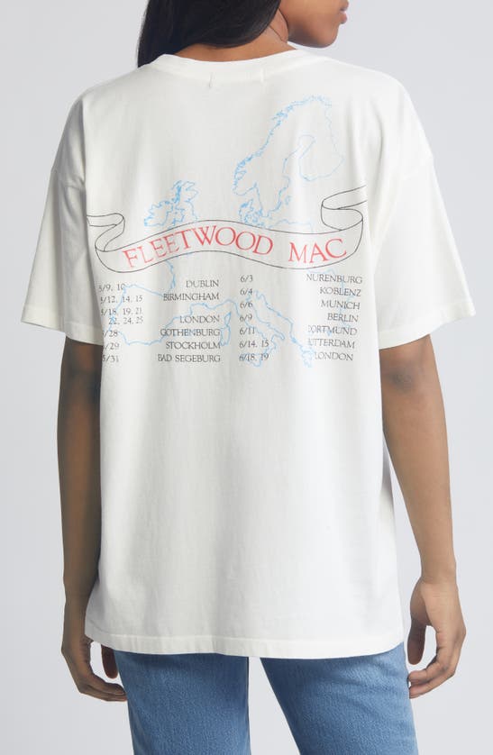 Shop Daydreamer Fleetwood Mac Is Back Cotton Graphic T-shirt In Vintage White