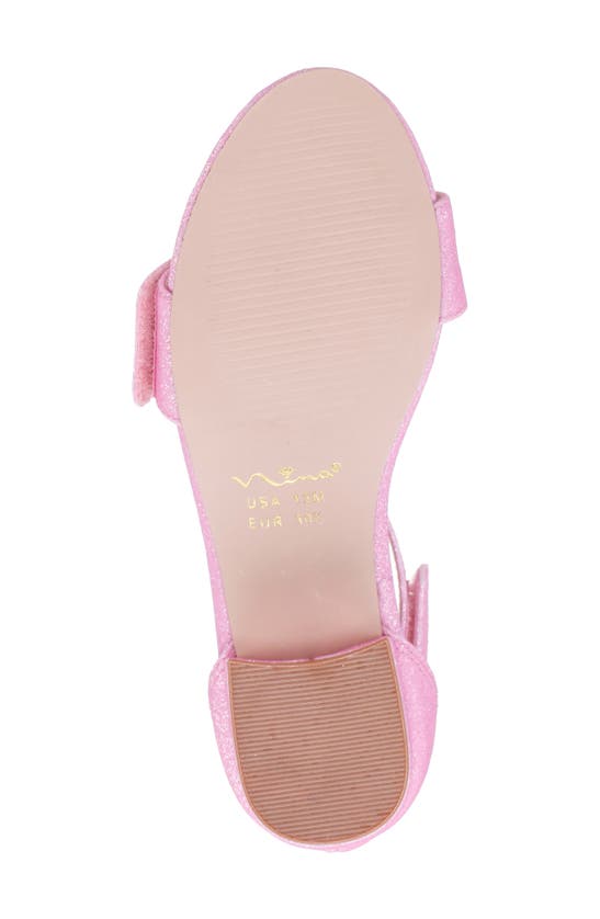 Shop Nina Rejina Ankle Strap Sandal In Light Pink Glitter