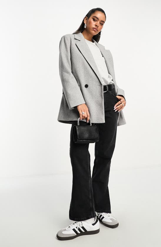 Asos Design Boyfriend Jacket In Gray In Grey