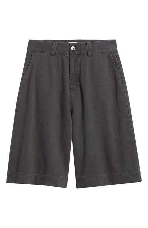 Shop Elwood Everyday Baggy Twill Shorts In Off Black