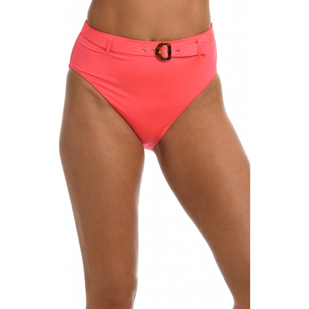Sunshine 79 Solids High Waist Bikini Bottoms In Watermelon