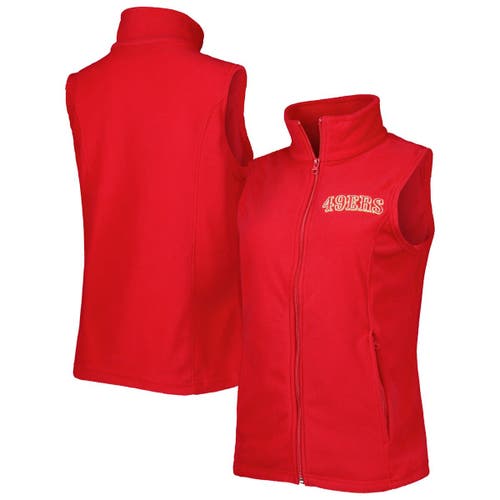 Women's Dunbrooke Scarlet San Francisco 49ers Fleece Full-Zip Vest