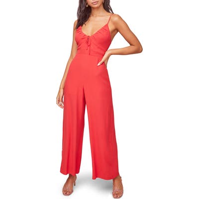 Astr The Label Cicley Jumpsuit, Red