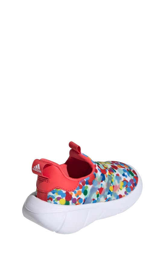 Shop Adidas Originals Kids' Monofit Slip-on Sneaker In White/ White/ Bright Red